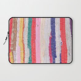 Ethnic stitch textile in multiple colours. Laptop Sleeve