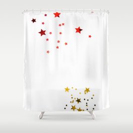 Red And Yellow Star Photography  Shower Curtain