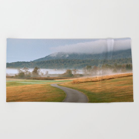 Misty Dawn Golf Course Beach Towel