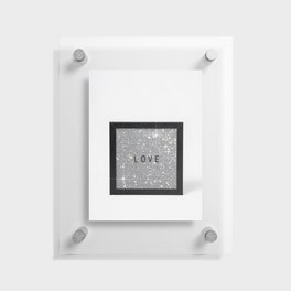 Love Typography Glitter Board Floating Acrylic Print