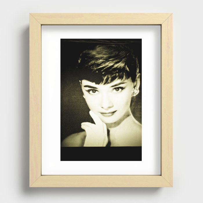 Audrey Hepburn Recessed Framed Print