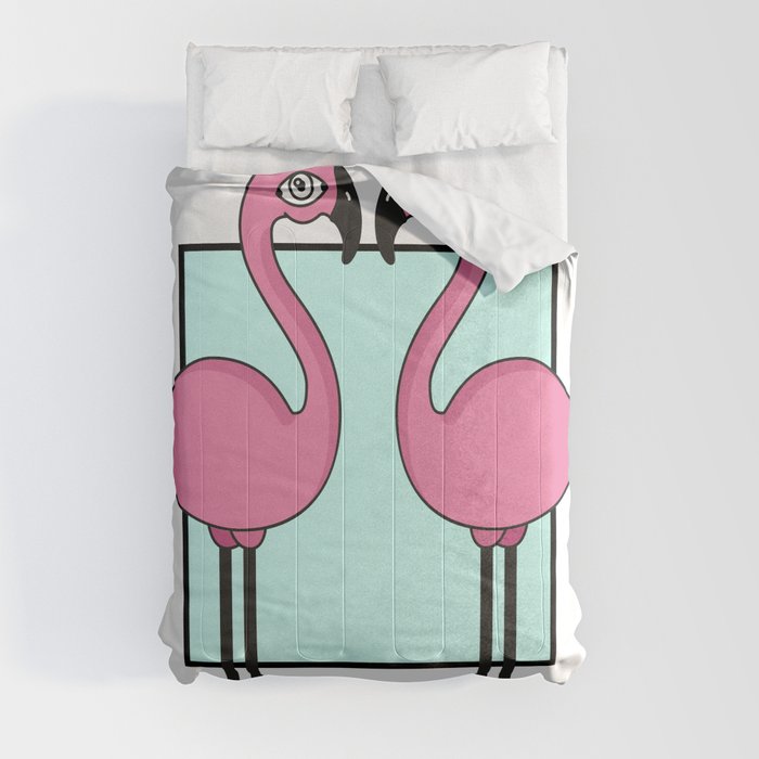 Flamingo's love Comforter