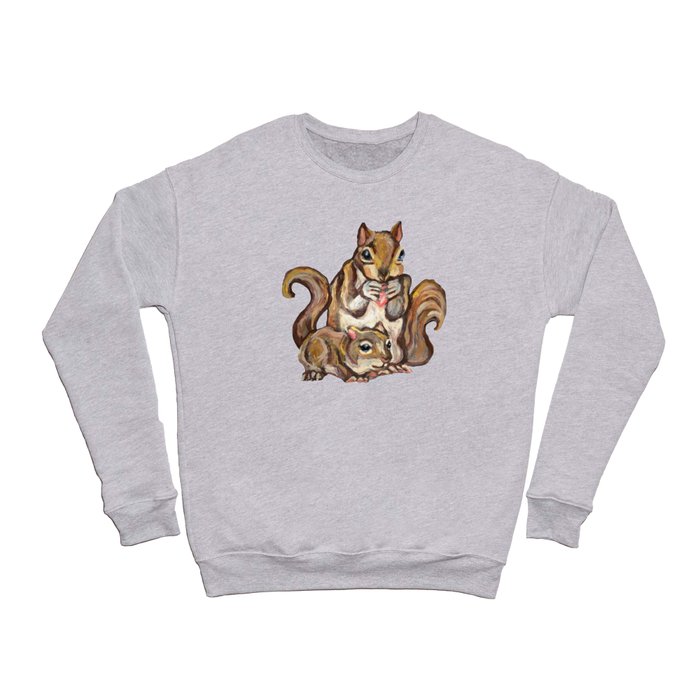 Squirrel Mom and Baby  Crewneck Sweatshirt