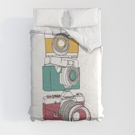 Stacked Cameras Comforter