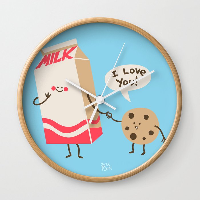 Cookie Loves Milk Wall Clock