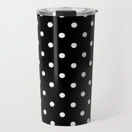 Black And White Polka Dot Art Travel Mug