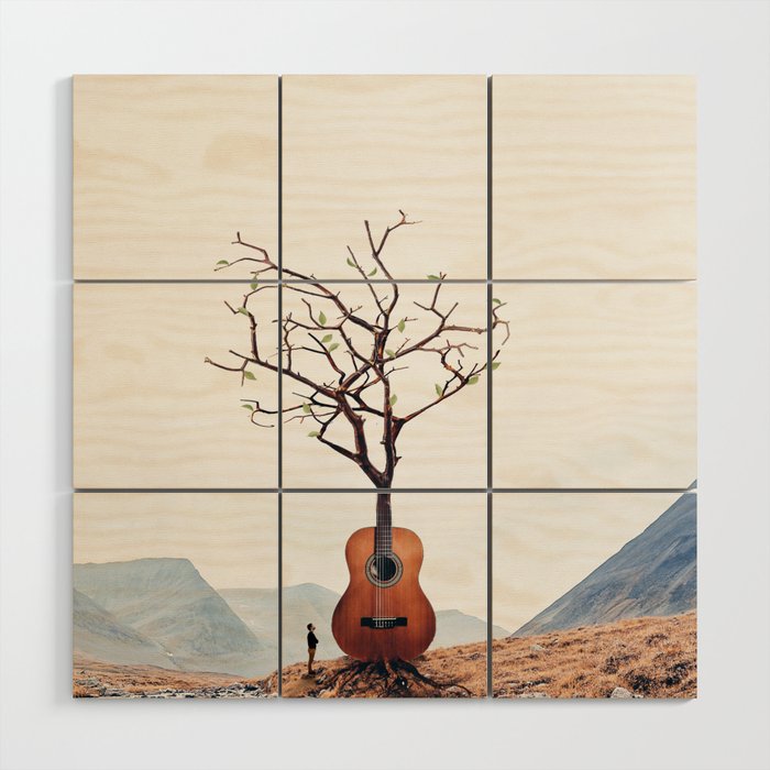 Guitar Tree Wood Wall Art by Luisa Azevedo | Society6