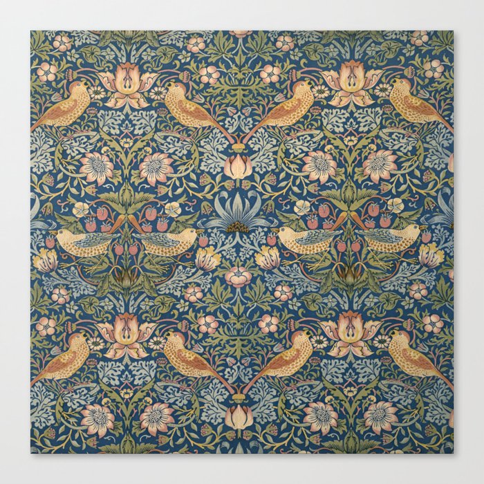 William Morris - Strawberry Thief Pattern, A Canvas Print