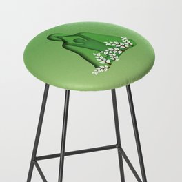 Yoga and meditation position in green Bar Stool