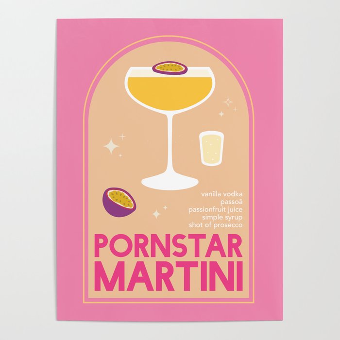 Pornstar Martini Cocktail Poster