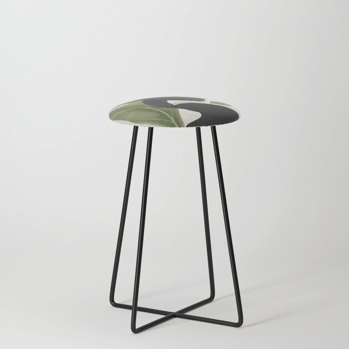 minimal collage /silence 6 Counter Stool
