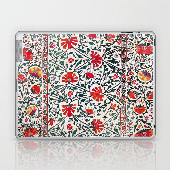 Shakhrisyabz Suzani Uzbekistan Floral Embroidery Print Laptop & iPad Skin