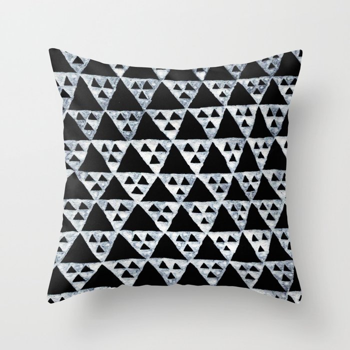 Silver Triangles No. 2 Throw Pillow