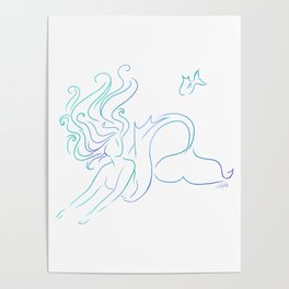 Mermaid No.4 - Purple Haze Poster