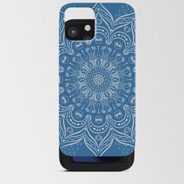 Elegant Blue Boho Mandala iPhone Card Case
