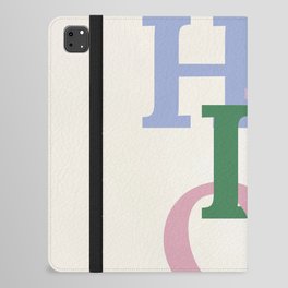 Hello Colorful Welcome Lettering | Pastel Typography Quote iPad Folio Case