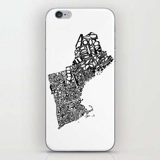 Typographic New England iPhone Skin