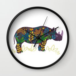 Blooming series: rhino Wall Clock