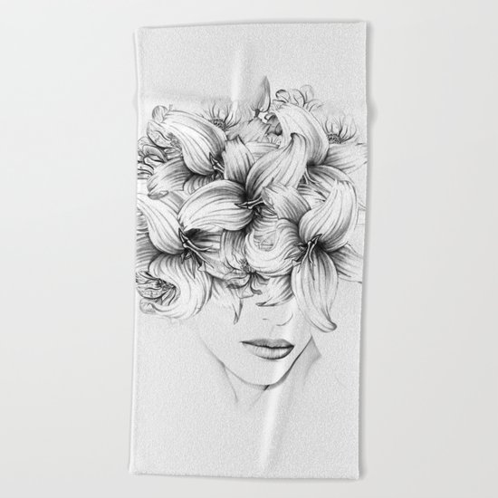 Flowers Women 2 Beach Towel