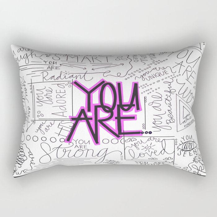 You Are - Fuchsia Rectangular Pillow