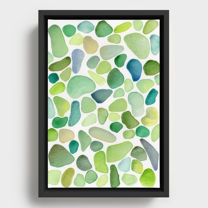 Sea Glass Framed Canvas