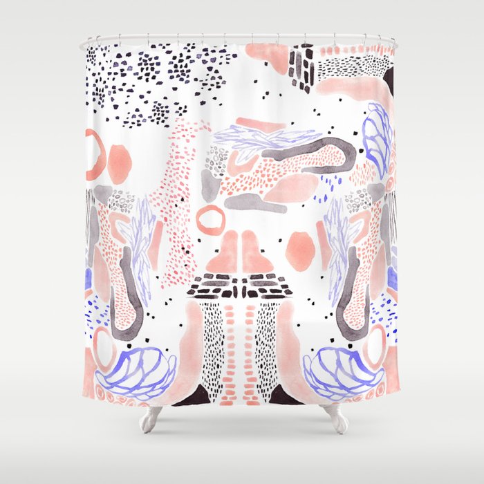 Brushstroke Collage Shower Curtain By Mijilee Society6