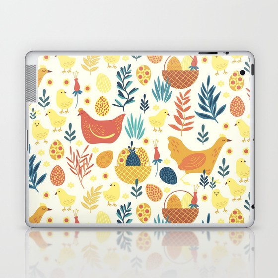 Happy Easter Cute Vintage Chicken Collection Laptop & iPad Skin