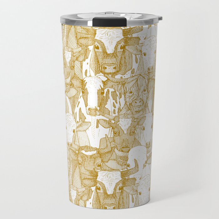 just ox gold white Travel Mug