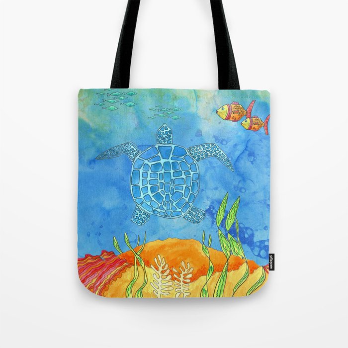 Secret Turtle Tote Bag
