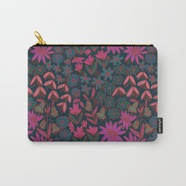 Dark Ditsy Floral Repeat  Carry-All Pouch