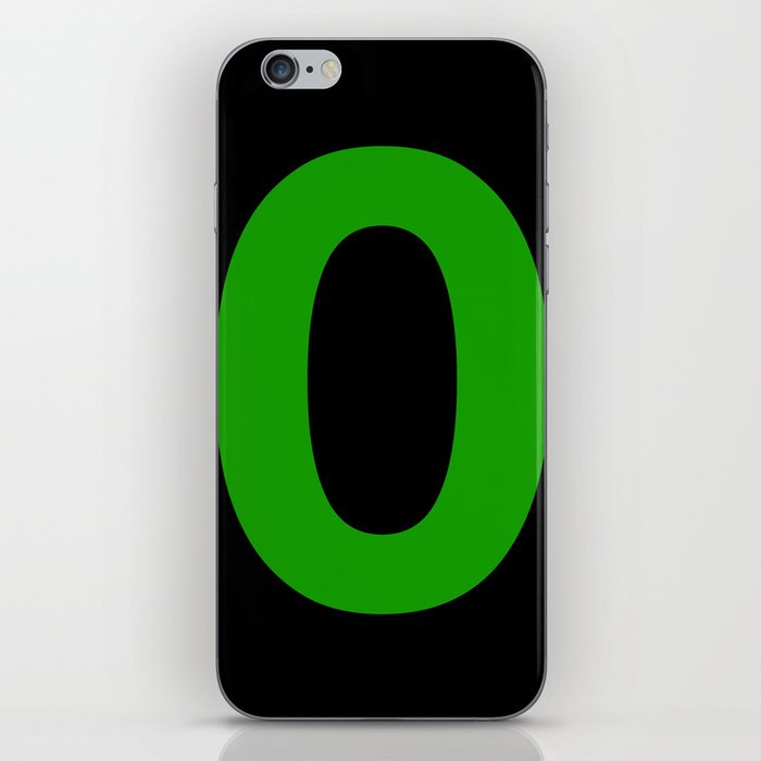 Number 0 (Green & Black) iPhone Skin