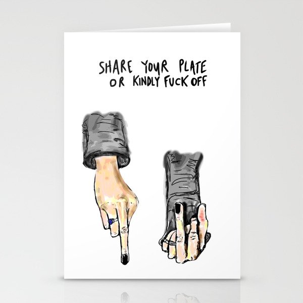 share your plate Stationery Cards