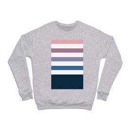 Pink, blue and purple stripes  Crewneck Sweatshirt