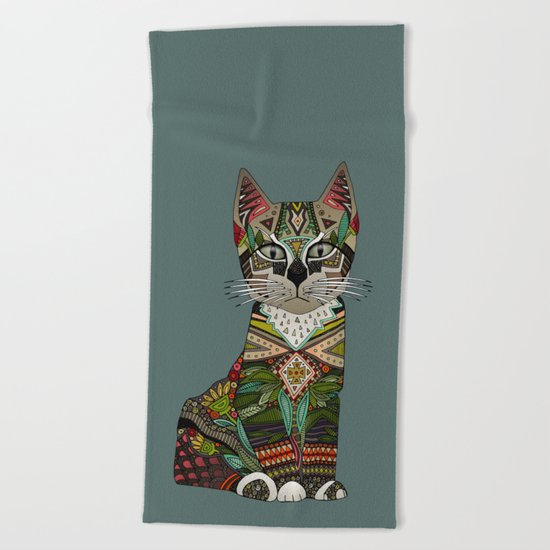 pixiebob kitten juniper Beach Towel