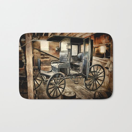 Vintage Horse Drawn Carriage Bath Mat
