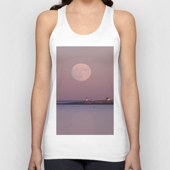 Lighthouse Moonrise Unisex Tank Top
