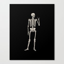 Skeleton Rock and Roll Poses Canvas Print