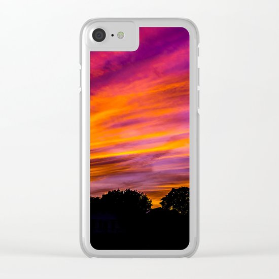 Autumn On Fire Clear iPhone Case