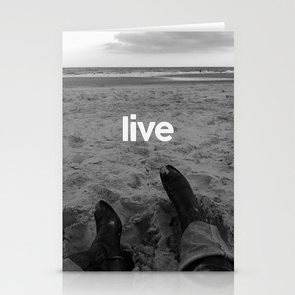 live more Stationery Cards