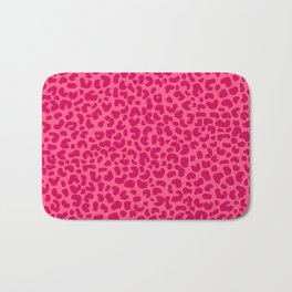 Feline Animal Print - Red Violet Bath Mat | Pattern, Animal, Feline, Cheetah, Cat, Graphicdesign, Pink, Redviolet, Leopard, Red 