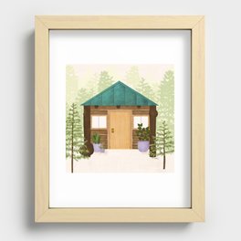 Cabin in the Woods Recessed Framed Print