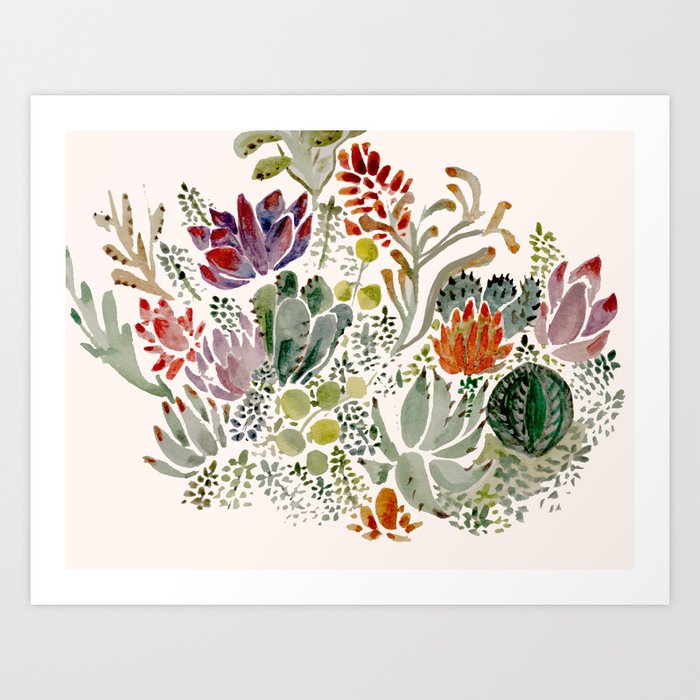 Succulents  Art Print