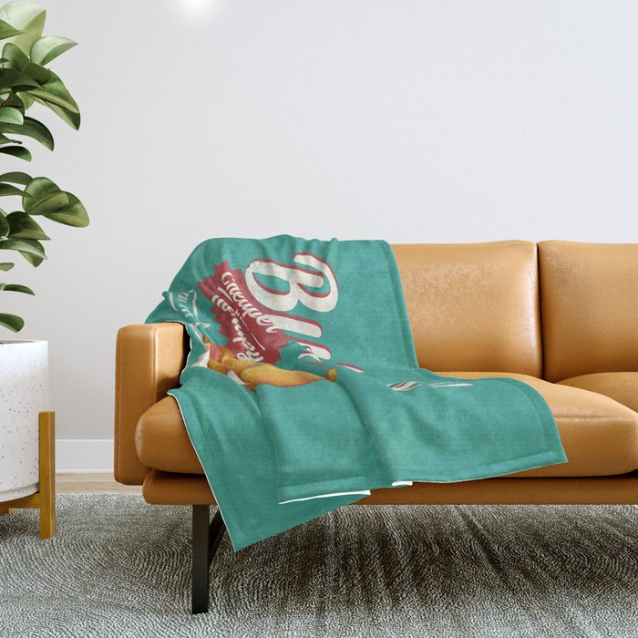Burgers and Booze Throw Blanket