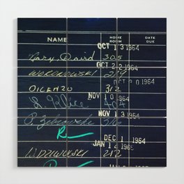 Library Card 23322 Negative Wood Wall Art