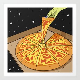 Universe Pizza Delivery Art Print