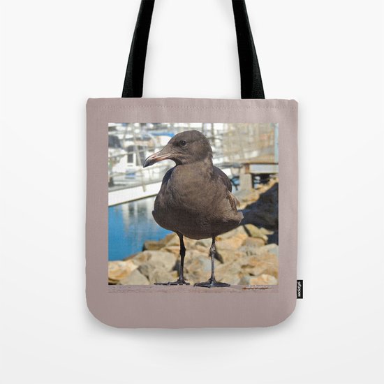 Portrait of a Grumpy Gull Tote Bag