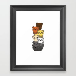 Bear Brotherhood Flag Pride Lgbtq Panda Pile Framed Art Print