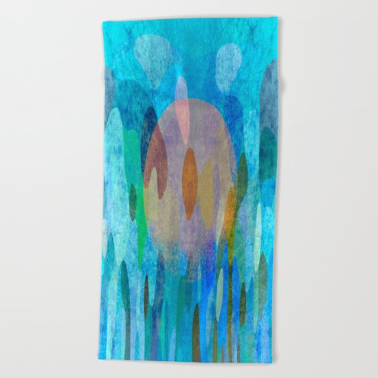 Sunrise in my garden Beach Towel