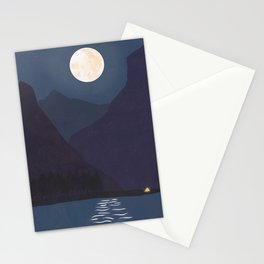 The Mountains At Night Stationery Card
