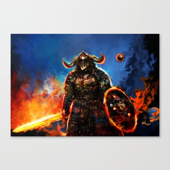 viking and his droid Canvas Print